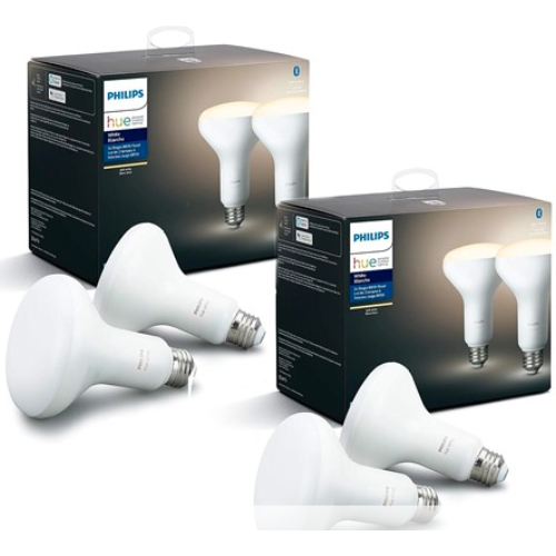 4-pack Philips Hue white LED smart bulbs for $27