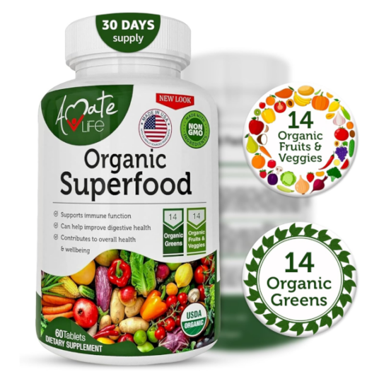 Organic Superfoods Greens Fruits and Veggies Complex for $7