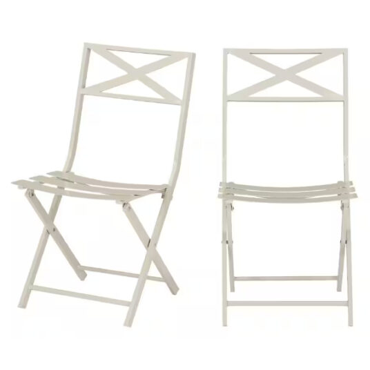 Style Well Mix and Match folding steel slat outdoor bistro chairs for $26