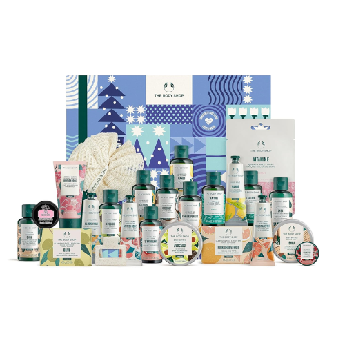 The Body Shop 24-piece Holiday Beauty Advent calendar for $34