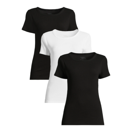 3-count Time and Tru women’s rib tees for $7