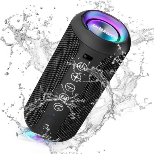 Ortizan portable waterproof Bluetooth speaker for $30