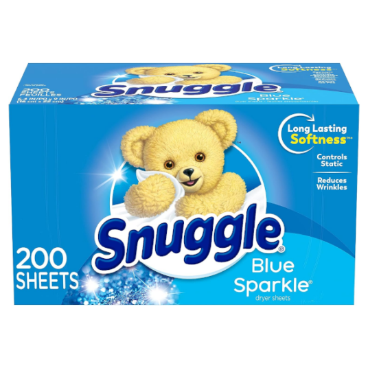 Snuggle fabric softener 200-count dryer sheets for $7