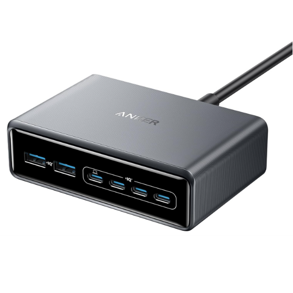 Prime members: Anker Prime charger, 200W 6-port GaN charging station for $56