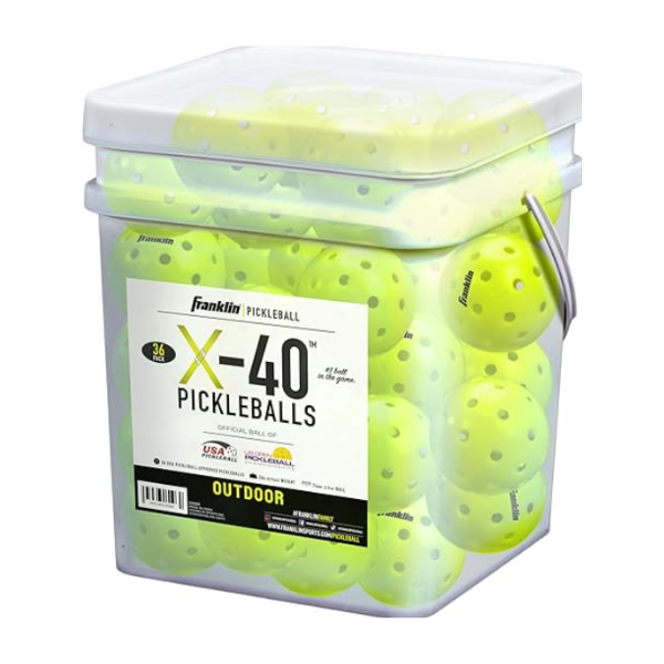 Prime members: Franklin Sport X-40 outdoor pickleballs 36-count for $65