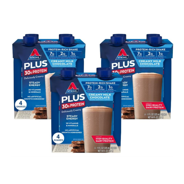 Prime members: 12-count Atkins Creamy Milk Chocolate Plus protein shake for $17