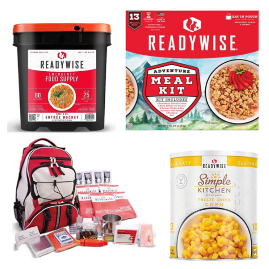 ReadyWise food supply essentials from $15