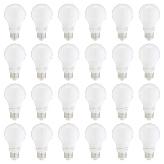 24-pack Amazon Basics 60W LED light bulbs for $14