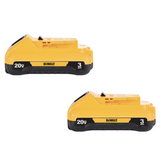 Today only: Dewalt 20-V 2-pack 3Ah lithium-ion batteries for $79