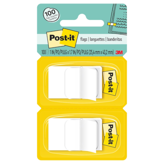 100-count Post-it Flags 1×1.7″ removable page markers for $2