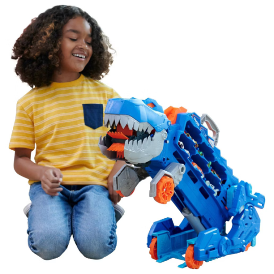 Hot Wheels City Ultimate T-Rex Transporter Hauler for $44