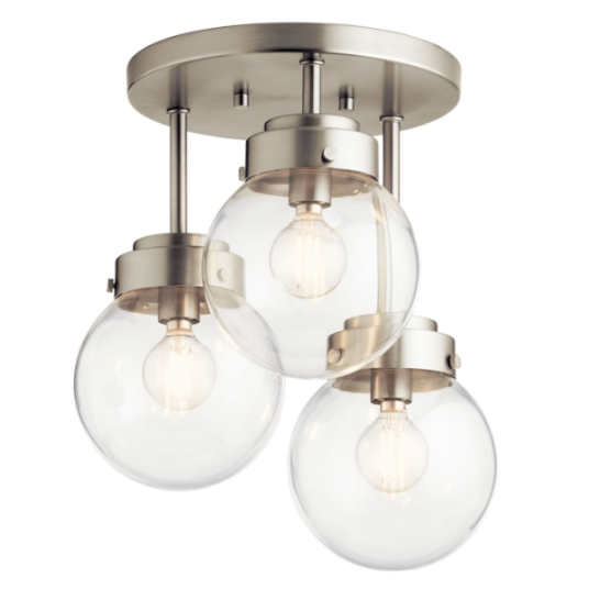 Kichler Strabo 3-light semi-flush ceiling light for $19